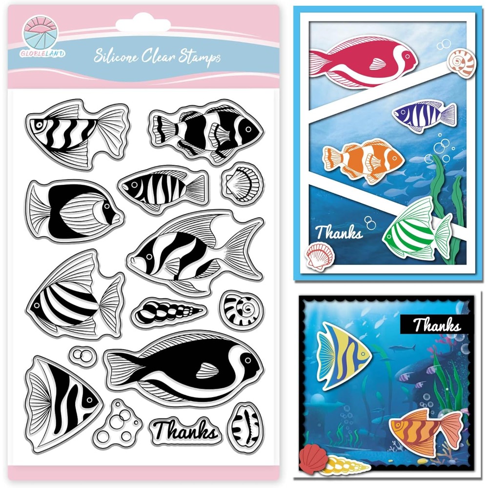 Clear Silicone Stamps For Card Making - Yaz Okyanus Palyaço Balığı Temizle Pullar