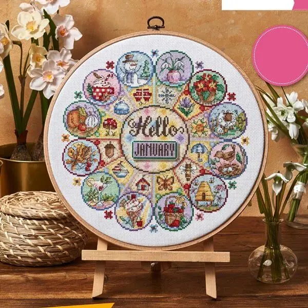 Cross Stitch Stamped Kits Beginners - [CC4270 - Mutlu Yıl] Yeni Başlayanlar