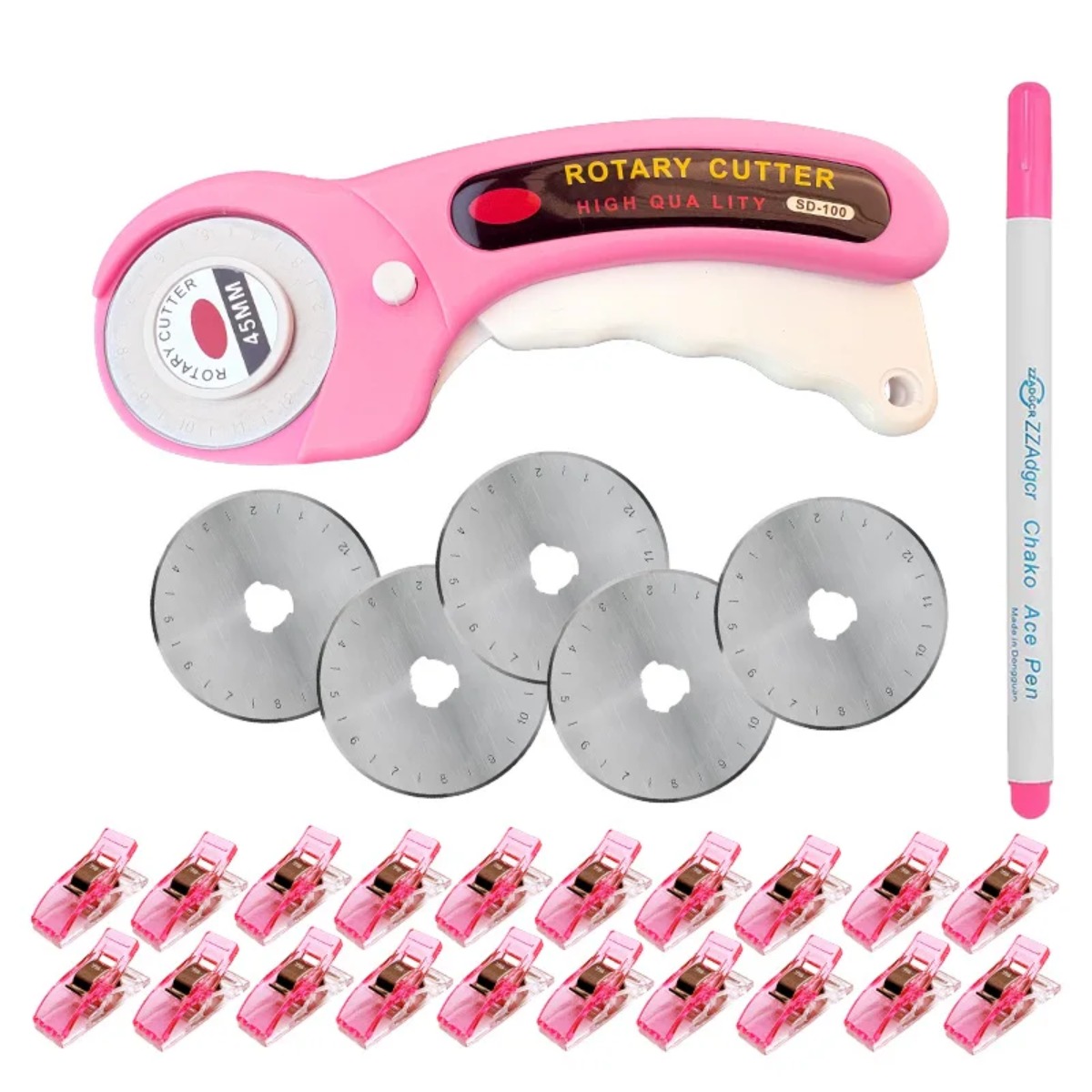 45mm Pembe Patchwork Döner Kes - Rotary Cutter For Fabric 45Mm incelemesi ve fiyatı