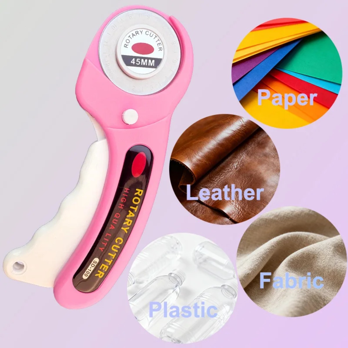 45mm Pembe Patchwork Döner Kes - Rotary Cutter For Fabric 45Mm incelemesi ve fiyatı