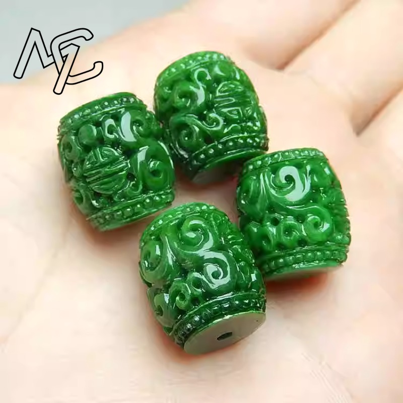 5 adet Doğal Yeşil Yeşim Oyma  - Beading incelemesi ve fiyatı