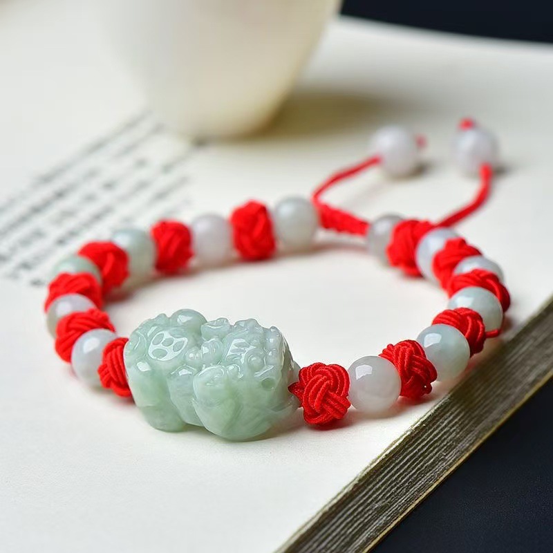 Doğal Birmanya Jadeite Pixiu B - Beading incelemesi ve fiyatı