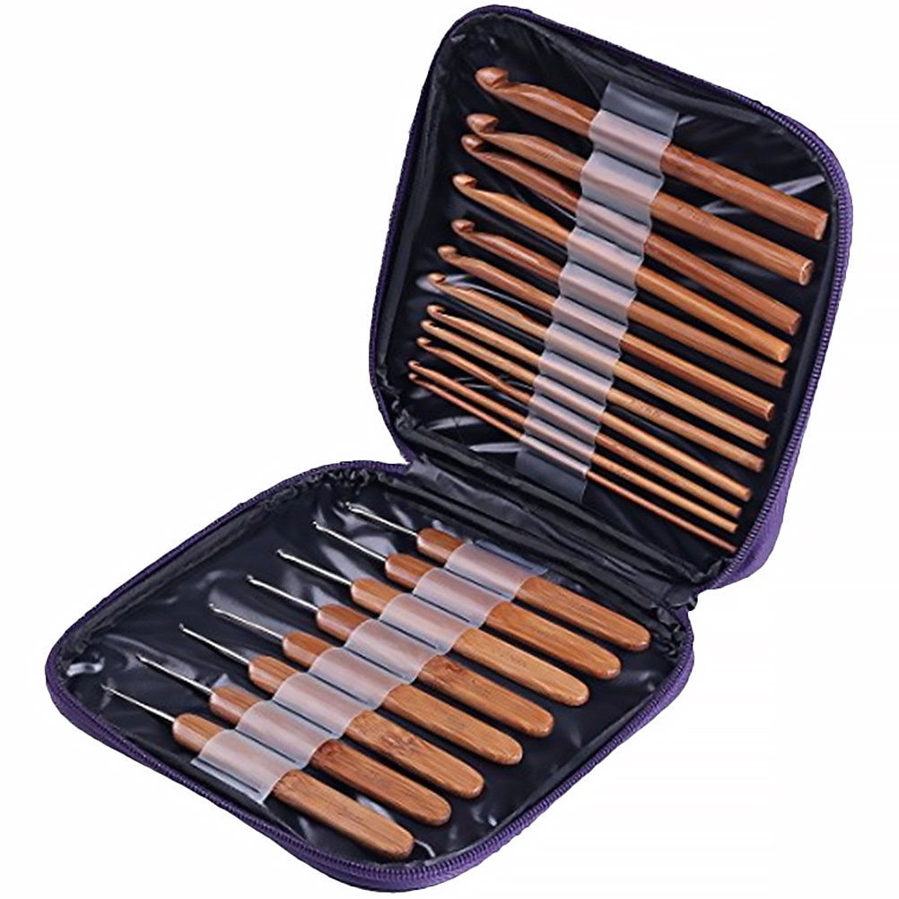 1 Takım Bambu Ahşap Tığ Seti,  - Wooden Crochet Hooks Ergonomic Handle incelemesi ve fiyatı