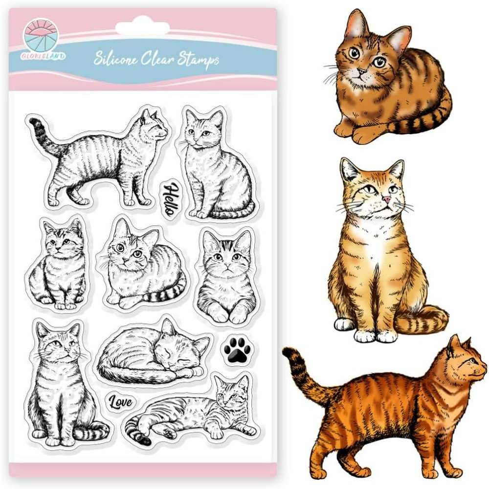 Kedi Temizle Pullar Gerçekçi K - Clear Silicone Stamps For Card Making incelemesi ve fiyatı