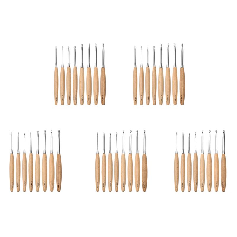 M12K-40 Adet Ahşap Tığ Seti, 3 - Wooden Crochet Hooks Ergonomic Handle incelemesi ve fiyatı