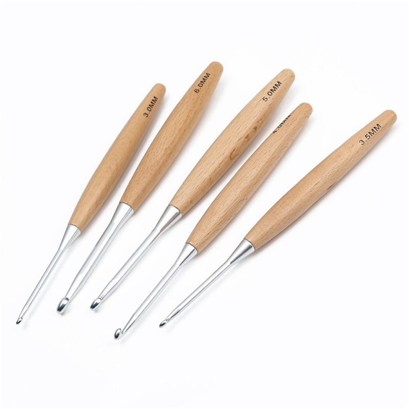 M12K-40 Adet Ahşap Tığ Seti, 3 - Wooden Crochet Hooks Ergonomic Handle incelemesi ve fiyatı