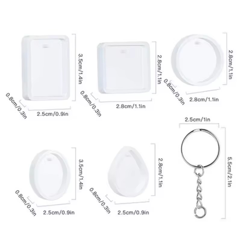 20 Adet/Set Kendin Yap Anahtar - Silicone Epoxy Resin Molds Set incelemesi ve fiyatı