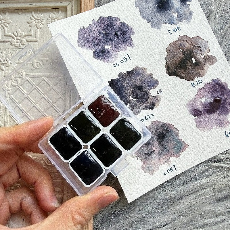 6 Renk 1 ml Beyaz Gece Koleksi - Watercolor Paint Set Solid Pigment incelemesi ve fiyatı