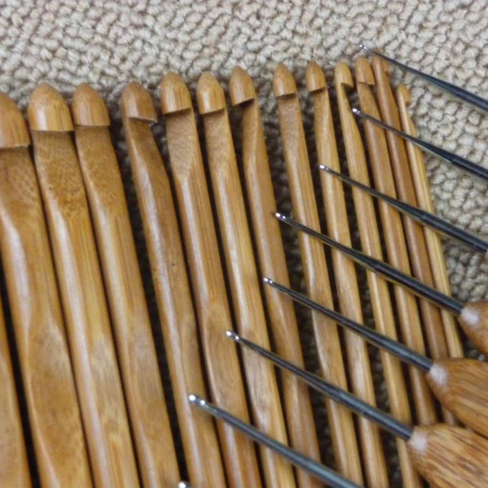 12 Adet Ahşap Örgü İğnesi Seti - Wooden Crochet Hooks Ergonomic Handle incelemesi ve fiyatı